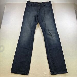 Tony Hawk Men Slim Fit Jeans Dark Wash Blue Denim 100% Cotton Size 33x36 CUT-272